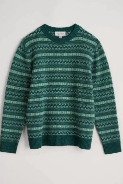 Seasalt Cornwall Knitwear<Men's Layline Fair Isle Jumper Cockles Multi