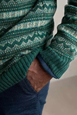 Seasalt Cornwall Knitwear<Men's Layline Fair Isle Jumper Cockles Multi