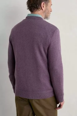 Seasalt Cornwall Knitwear<Men's Moorstone Knitted Organic Cotton Jumper Mallow