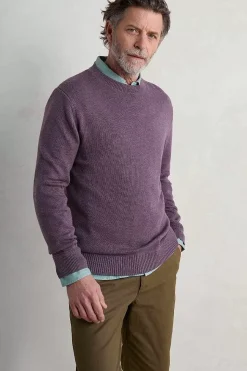 Seasalt Cornwall Knitwear<Men's Moorstone Knitted Organic Cotton Jumper Mallow