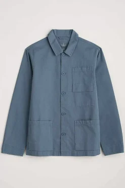 Seasalt Cornwall Coats & Jackets<Men's Organic Cotton Canvas Tompot Jacket Blue Sail