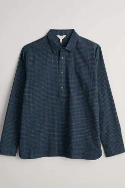 Seasalt Cornwall Tops & T-Shirts<Men's Organic Cotton Thomas Street Shirt Stippler Sea Cave