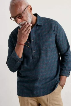 Seasalt Cornwall Tops & T-Shirts<Men's Organic Cotton Thomas Street Shirt Stippler Sea Cave