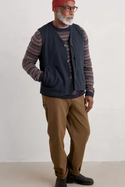 Seasalt Cornwall Knitwear<Men's Polventon Fair Isle Jumper Man-Amber Multi