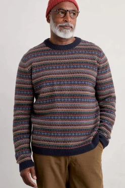 Seasalt Cornwall Knitwear<Men's Polventon Fair Isle Jumper Man-Amber Multi