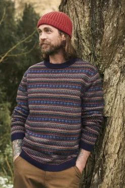 Seasalt Cornwall Knitwear<Men's Polventon Fair Isle Jumper Man-Amber Multi