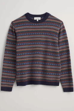 Seasalt Cornwall Knitwear<Men's Polventon Fair Isle Jumper Man-Amber Multi