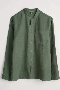 Seasalt Cornwall Shirts<Men's Porlock Linen Shirt Dark Balsam