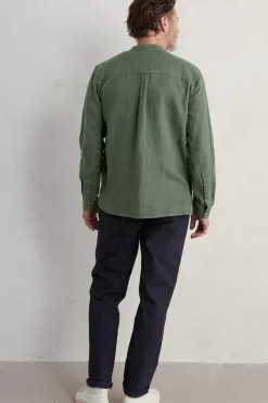 Seasalt Cornwall Shirts<Men's Porlock Linen Shirt Dark Balsam