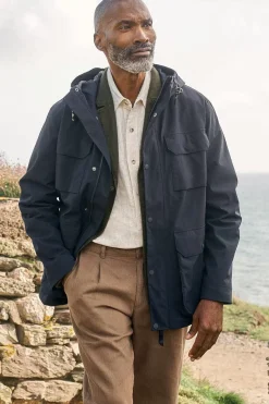 Seasalt Cornwall Coats & Jackets<Men's Porthcurno Waterproof Jacket Inkwell