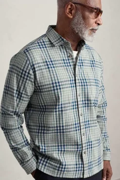 Seasalt Cornwall Shirts<Men's Rivalen Organic Cotton Shirt Lichen Driftwood