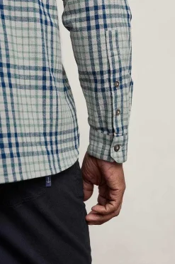 Seasalt Cornwall Shirts<Men's Rivalen Organic Cotton Shirt Lichen Driftwood