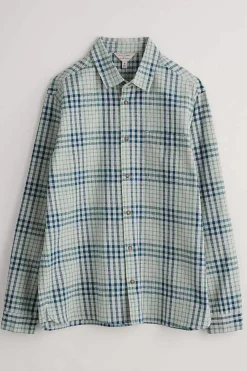 Seasalt Cornwall Shirts<Men's Rivalen Organic Cotton Shirt Lichen Driftwood