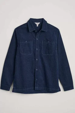 Seasalt Cornwall Shirts<Men's Ropemaker Waffle Cord Overshirt Maritime