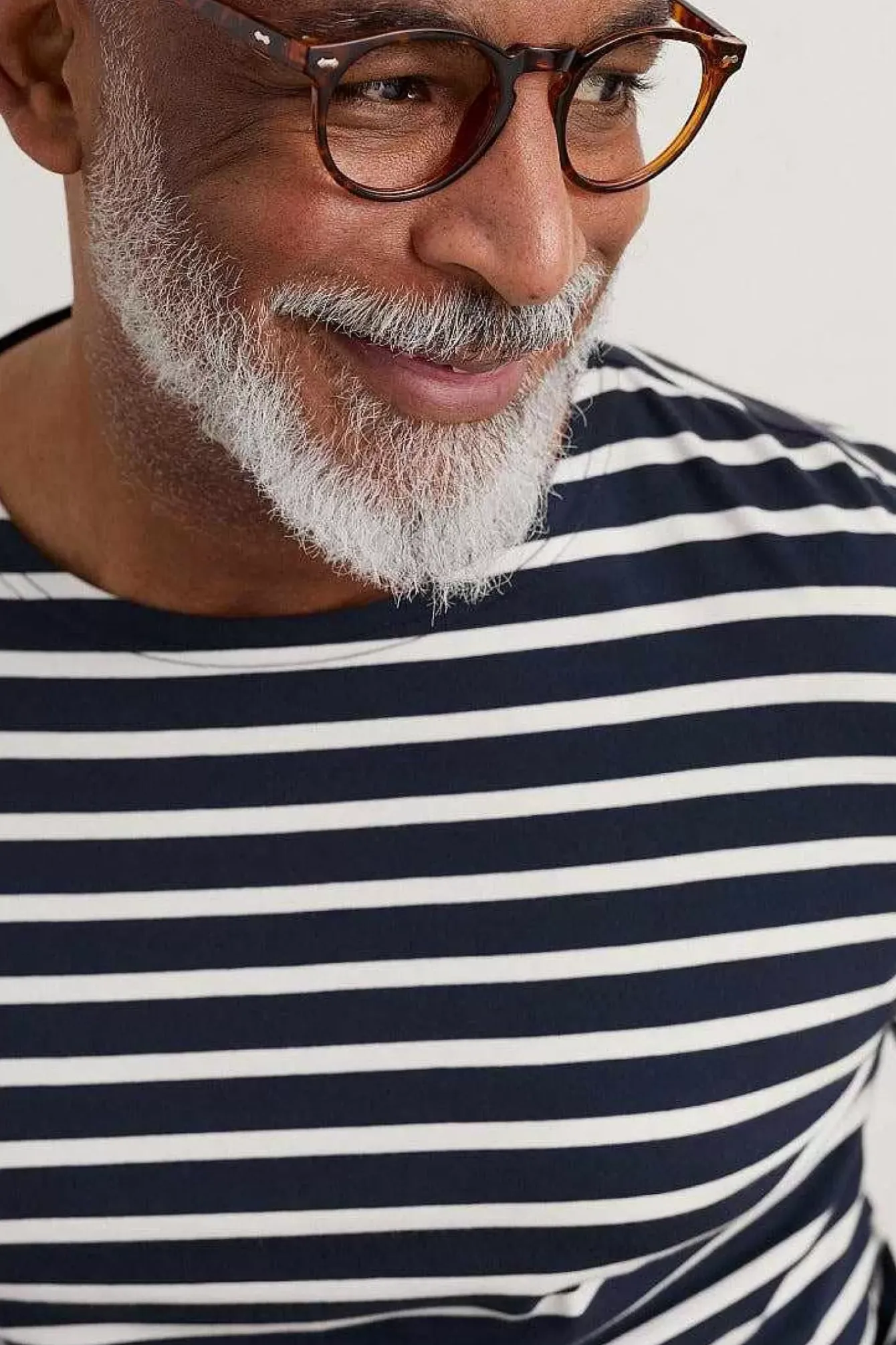 Seasalt Cornwall 2 Mix & Match<Men's Sailor Shirt (Gots) Breton Inkwell Chalk