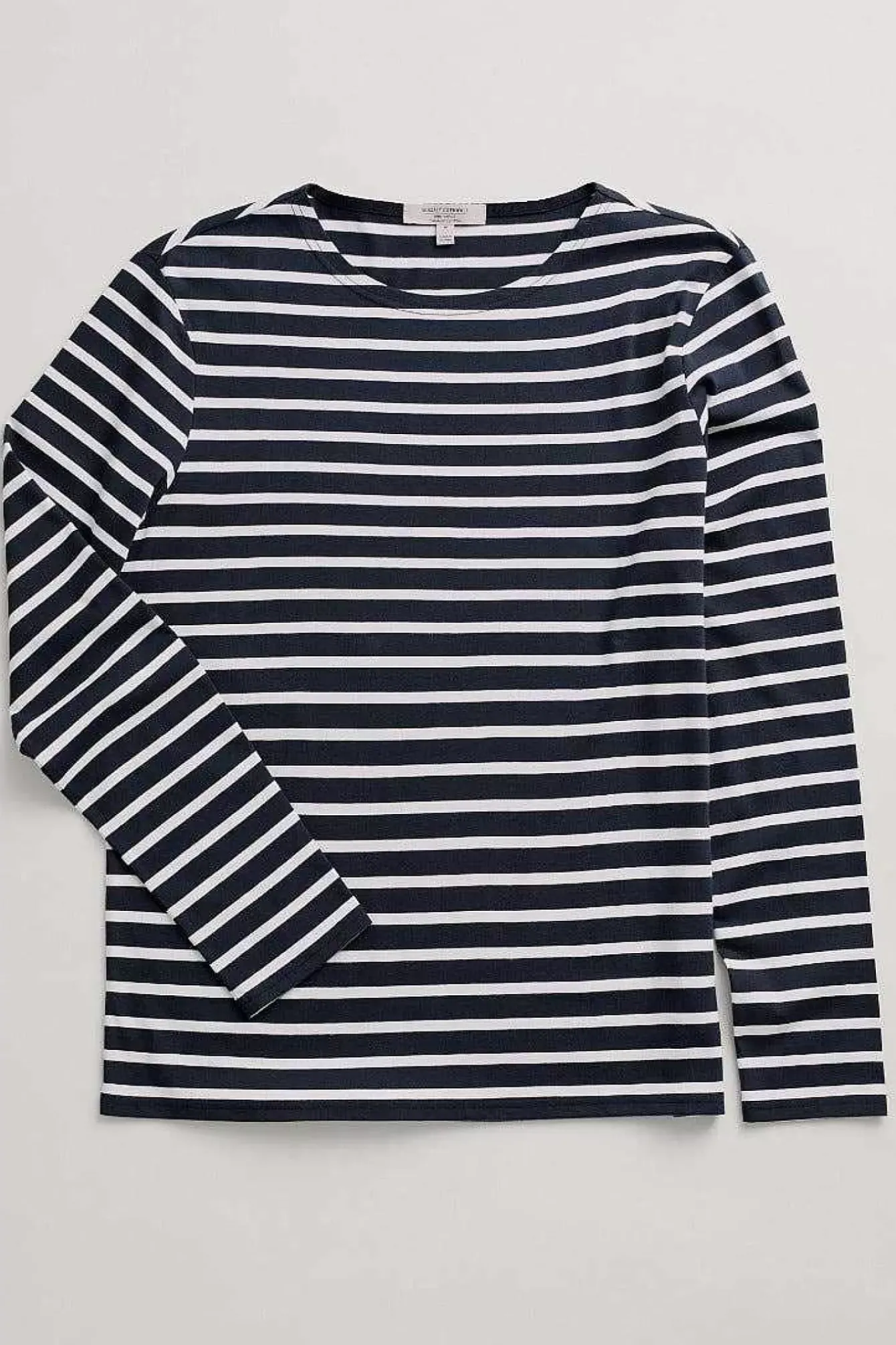 Seasalt Cornwall 2 Mix & Match<Men's Sailor Shirt (Gots) Breton Inkwell Chalk