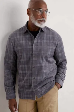 Seasalt Cornwall Tops & T-Shirts<Men's Shoreman Cord Shirt Honesty Steel