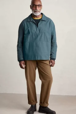 Seasalt Cornwall Tops & T-Shirts<Men's Sidestone Cotton Canvas Smock Dusky Jade