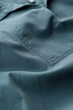 Seasalt Cornwall Tops & T-Shirts<Men's Sidestone Cotton Canvas Smock Dusky Jade