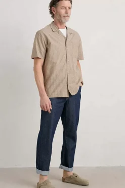 Seasalt Cornwall Trousers & Shorts<Men's Steersman Organic Cotton Straight Leg Jeans Dark Wash