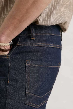 Seasalt Cornwall Trousers & Shorts<Men's Steersman Organic Cotton Straight Leg Jeans Dark Wash