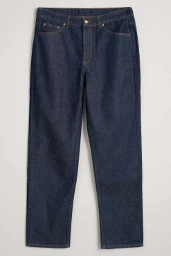 Seasalt Cornwall Trousers & Shorts<Men's Steersman Organic Cotton Straight Leg Jeans Dark Wash