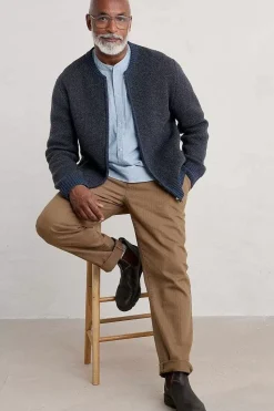 Seasalt Cornwall Knitwear<Men's Thresher Knitted Cardigan Matchbook Sea Cave
