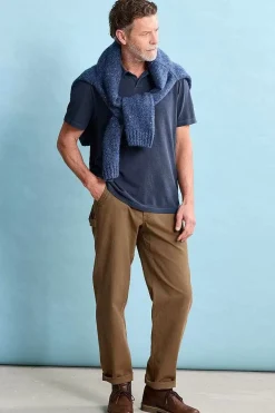 Seasalt Cornwall Tops & T-Shirts<Men's Treve Organic Cotton Polo Dark Ship