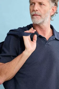 Seasalt Cornwall Tops & T-Shirts<Men's Treve Organic Cotton Polo Dark Ship