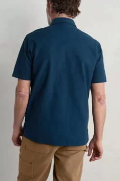 Seasalt Cornwall Tops & T-Shirts<Men's Trewavas Short Sleeve Shirt (Gots) Sea Cave