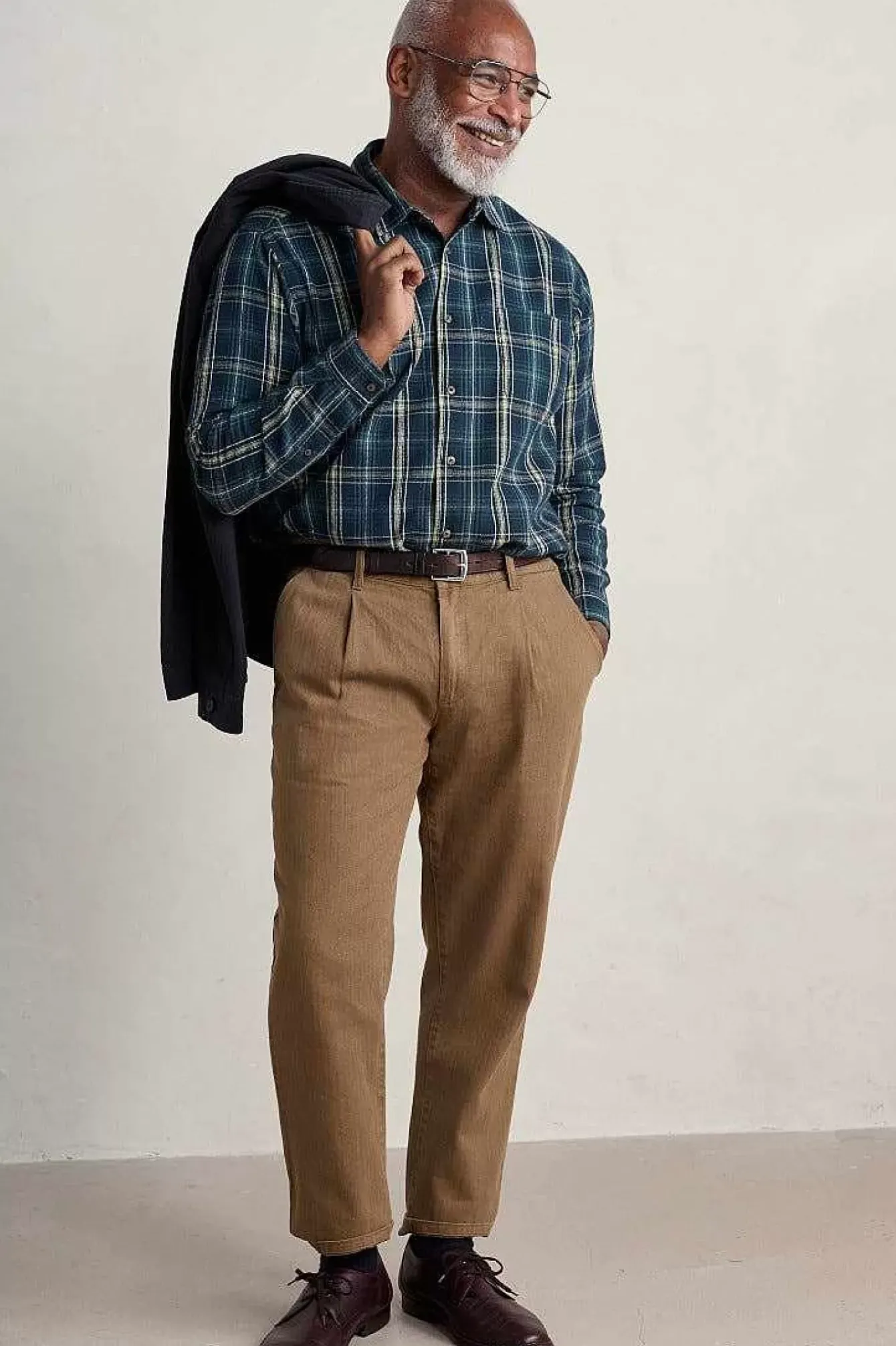 Seasalt Cornwall Tops & T-Shirts<Men's Tristan Organic Cotton Shirt Moss Maritime