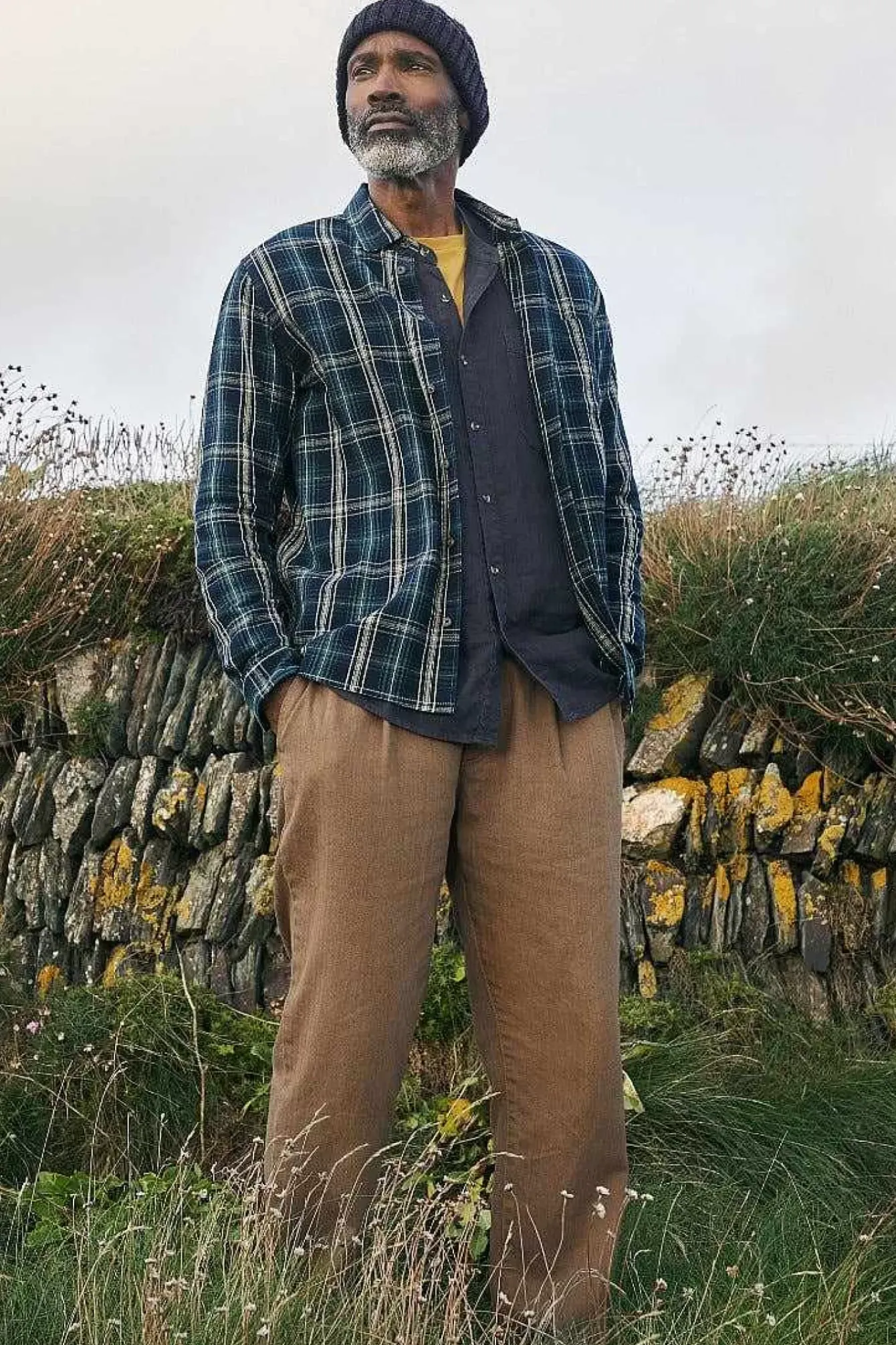 Seasalt Cornwall Tops & T-Shirts<Men's Tristan Organic Cotton Shirt Moss Maritime