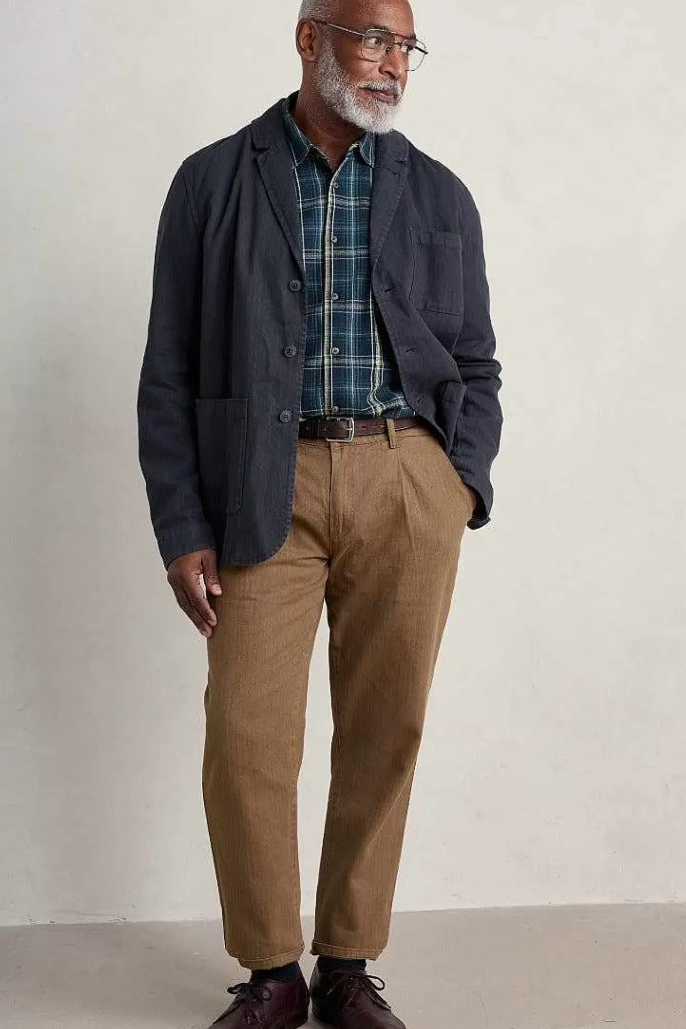Seasalt Cornwall Tops & T-Shirts<Men's Tristan Organic Cotton Shirt Moss Maritime