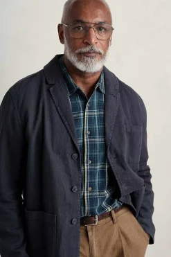 Seasalt Cornwall Tops & T-Shirts<Men's Tristan Organic Cotton Shirt Moss Maritime