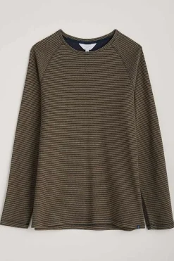 Seasalt Cornwall Tops & T-Shirts<Men's Venton Striped Long Sleeve Top Mallow Seagrass Inkwell