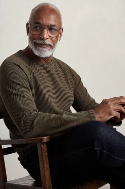 Seasalt Cornwall Tops & T-Shirts<Men's Venton Striped Long Sleeve Top Mallow Seagrass Inkwell