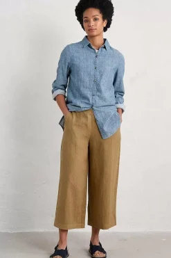 Seasalt Cornwall Trousers & Shorts<Merrivale Linen Culottes Sand Dune