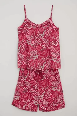 Seasalt Cornwall Nightwear<Moonflower Vest Top Pyjama Set Riverbed Floral Mainsail