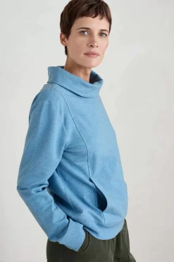 Seasalt Cornwall Tops<Moss Path Organic Cotton Sweatshirt Clear Sky