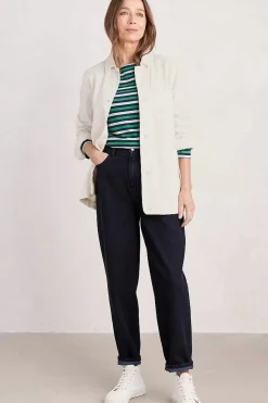 Seasalt Cornwall Coats & Jackets<Nancothan Long Organic Cotton Jacket Chalk