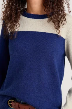 Seasalt Cornwall Knitwear<Nectan Lambswool Jumper Interwinding Marine Aran