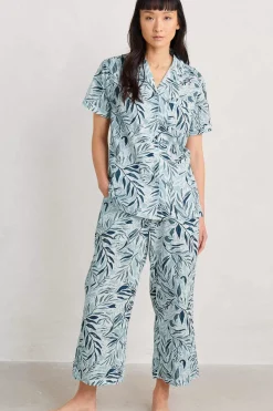 Seasalt Cornwall Nightwear<Nesting Bird Short Sleeve Pyjamas Kelp Forest Reflection