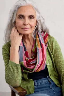 Seasalt Cornwall Scarves & Shawls<New Everyday Circle Scarf Colour Stack Rose