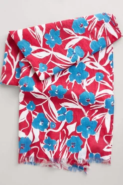 Seasalt Cornwall Scarves & Shawls<New Everyday Scarf Waterway Floral Rudder Chalk