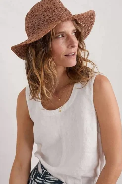 Seasalt Cornwall Hats<Ocean Sky Paper Crochet Hat Basket