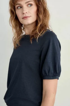 Seasalt Cornwall Tops<Oleander Blouson Sleeve T-Shirt (Gots) Maritime