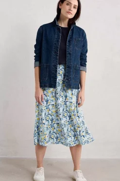 Seasalt Cornwall Skirts<Orchard Jersey Skirt Hedging Marks Saltwater