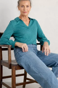 Seasalt Cornwall Tops<Owles Point V-Neck Jersey Shirt Wreckage