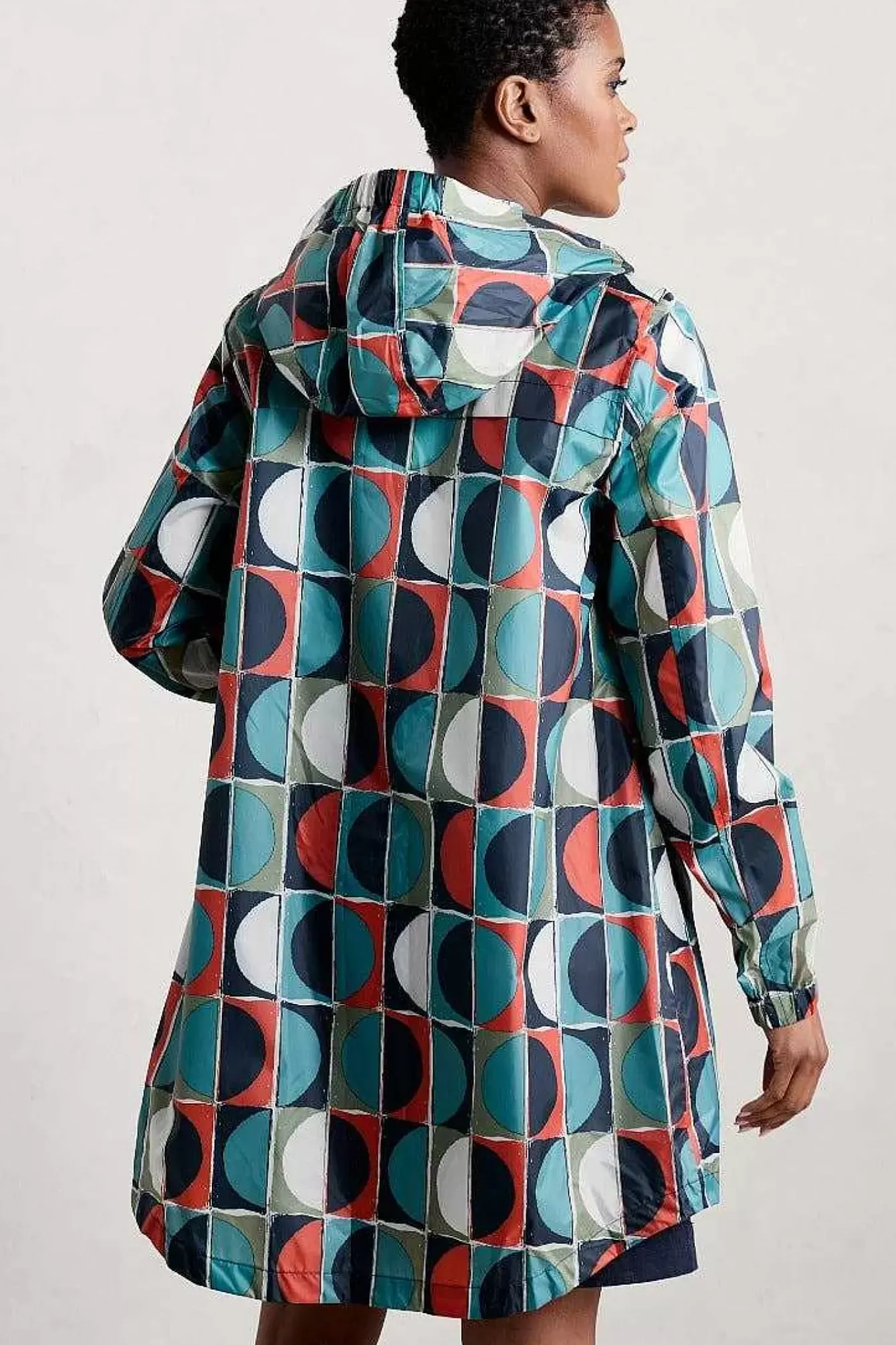 Seasalt Cornwall Coats & Jackets<Pack-It Waterproof Jacket Half Moons Chalk