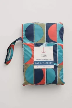 Seasalt Cornwall Coats & Jackets<Pack-It Waterproof Jacket Half Moons Chalk